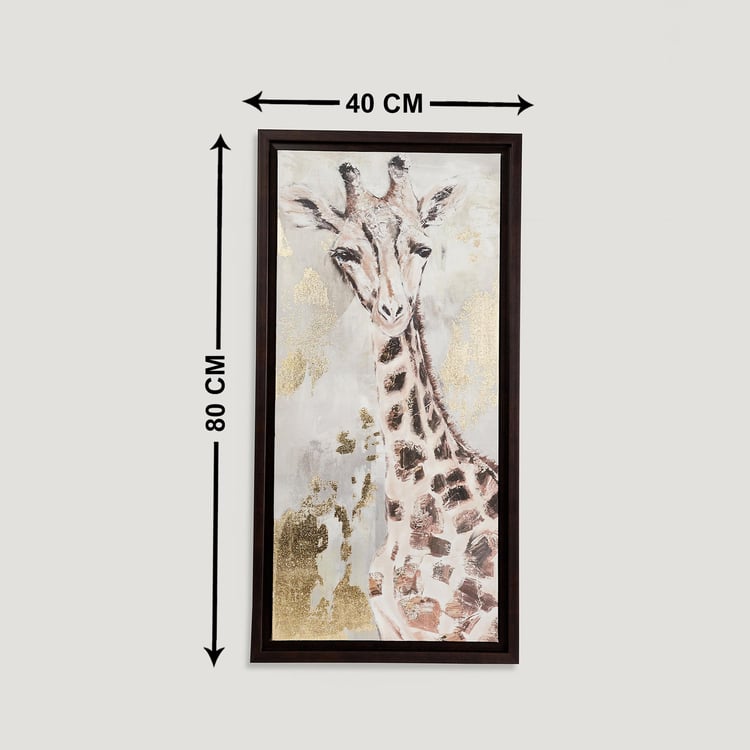 Artistry Giraffe Multicolour Glass Picture Frame - 40x80cm