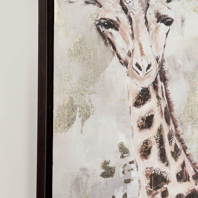 Artistry Giraffe Multicolour Glass Picture Frame - 40x80cm