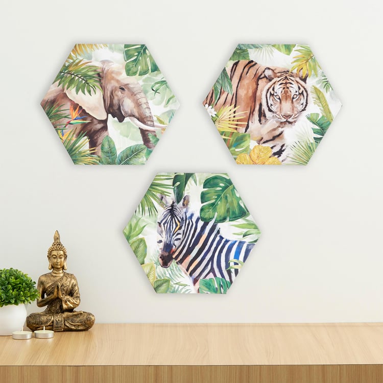 Brezza Hexagon Tropical Green Picture Frame - Set of 3