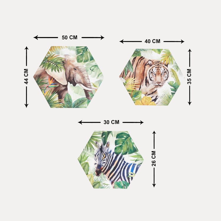 Brezza Hexagon Tropical Green Picture Frame - Set of 3