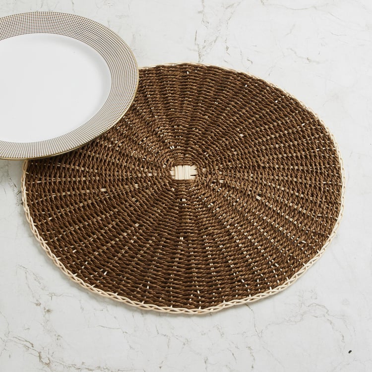 Foliage Swirl Rattan Handmade Placemat