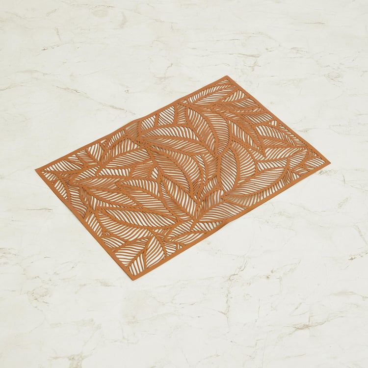 Cinder PVC Leaf Cut-Work Placemat