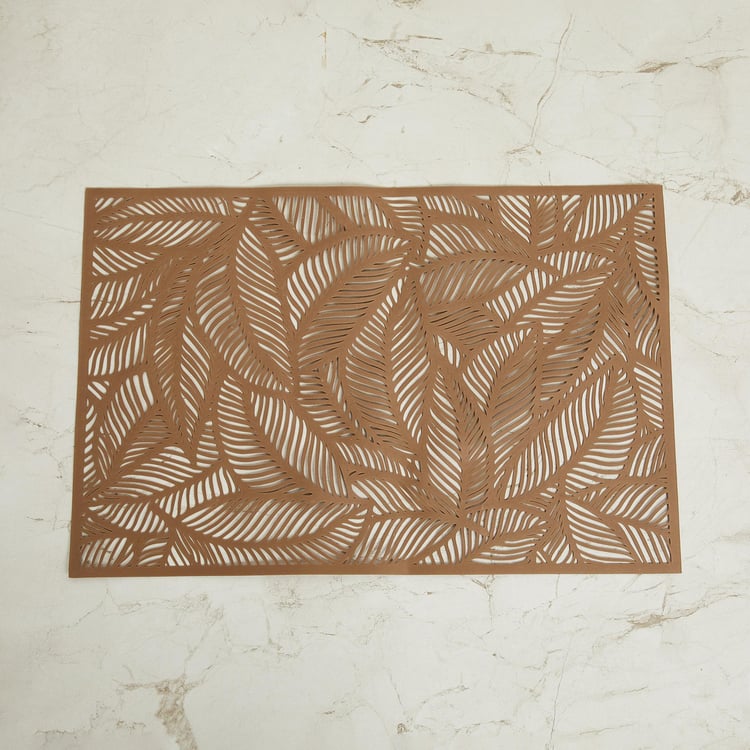 Cinder PVC Leaf Cut-Work Placemat