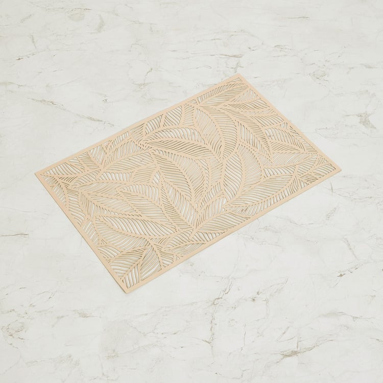 Cinder PVC Leaf Cut-Work Placemat