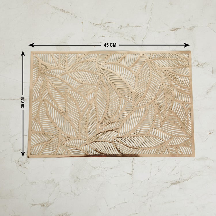 Cinder PVC Leaf Cut-Work Placemat