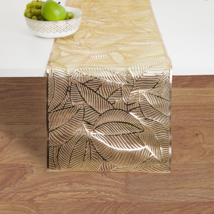 Cinder PVC Leaf Cut-Out Table Runner