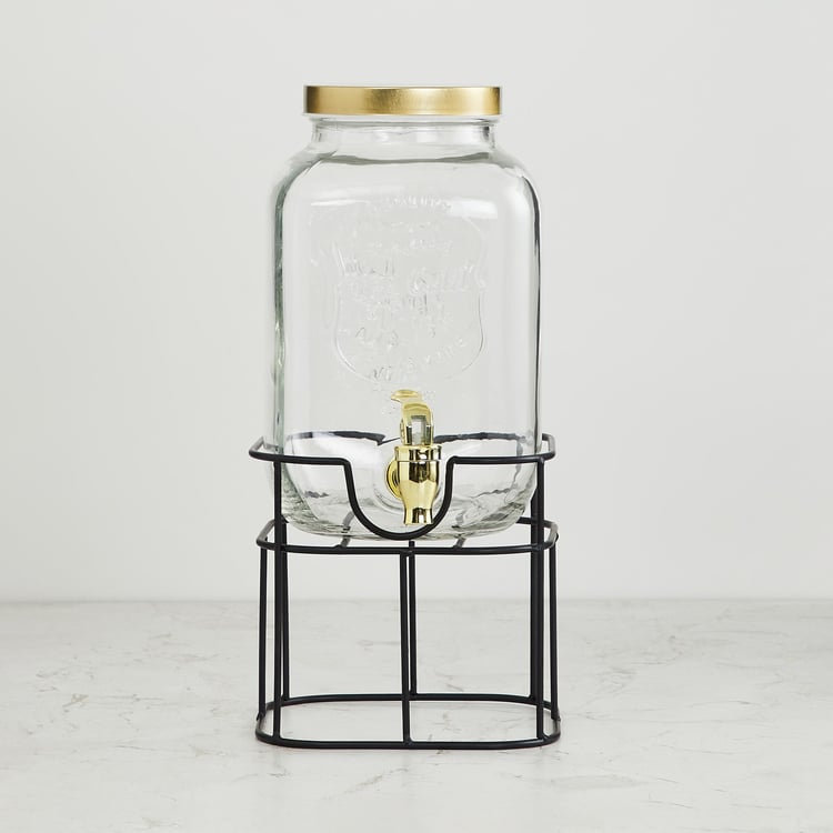 Corsica Essentials Glass Dispenser with Stand - 4L