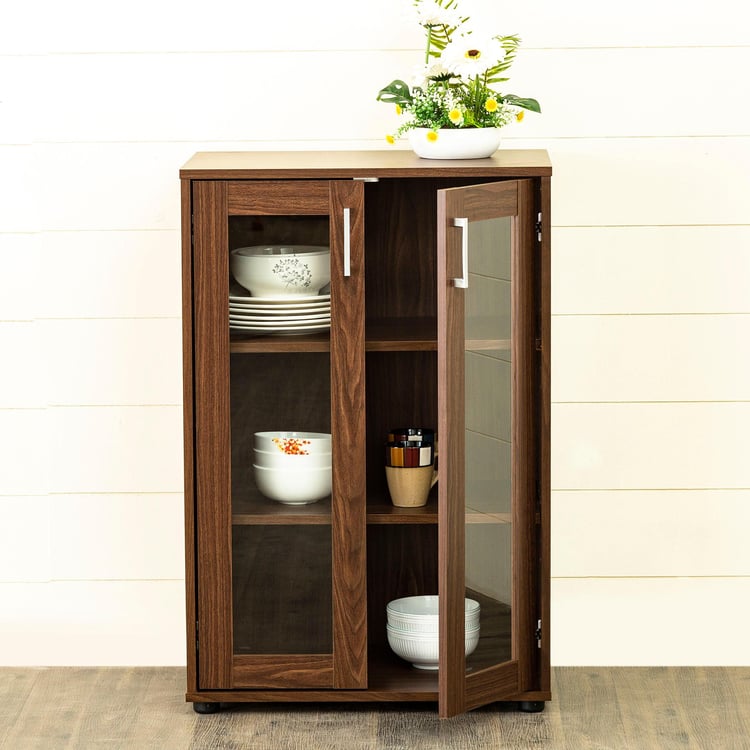 Helios Lewis Giles 2-Door Multipurpose Cabinet - Brown