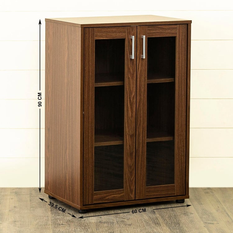 Helios Lewis Giles 2-Door Multipurpose Cabinet - Brown