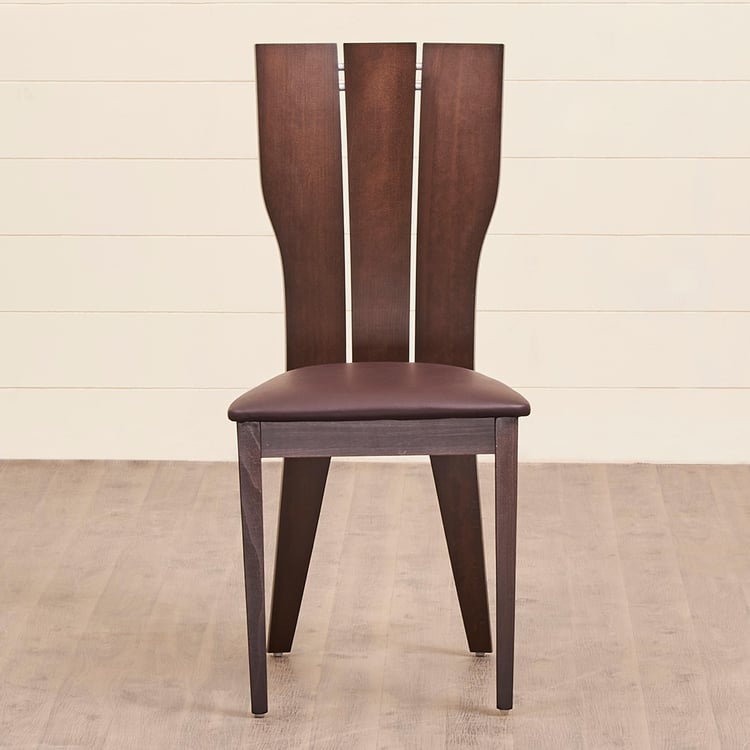 Spectra Brown Beech Wood Set Of 2 Dining Chair