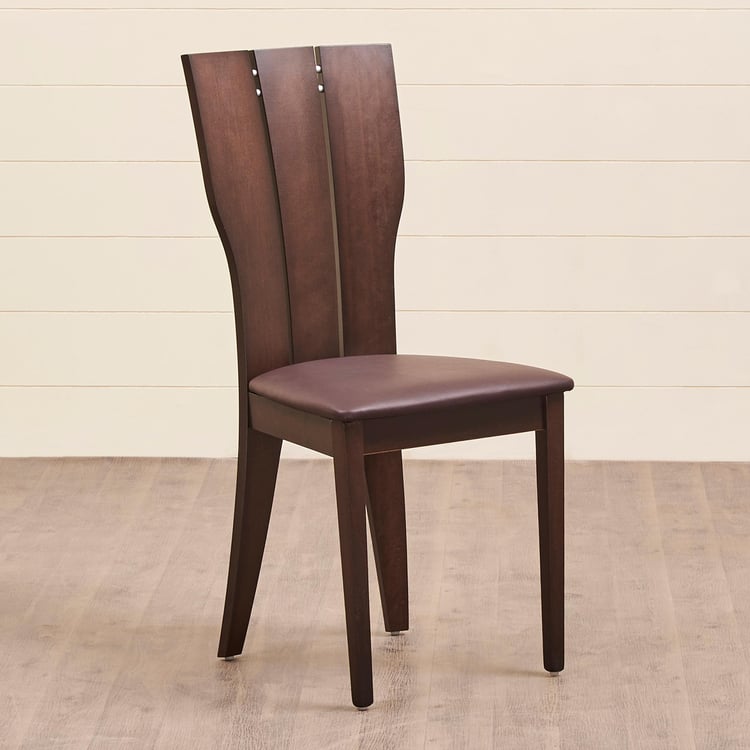 Spectra Brown Beech Wood Set Of 2 Dining Chair