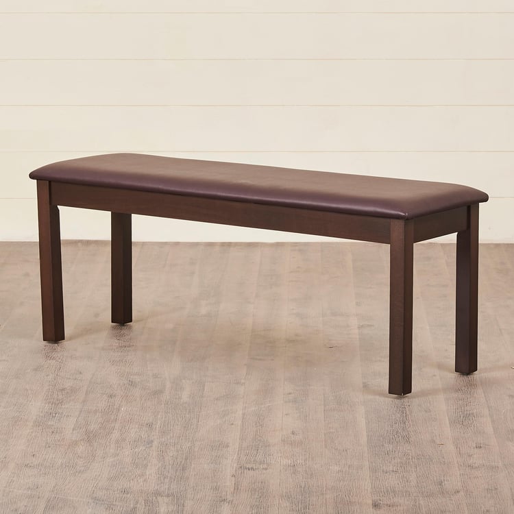 Spectra Faux Leather Dining Bench - Brown