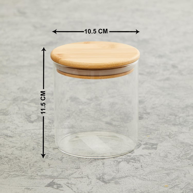 Palestine Borosilicate Jar with Bamboo Lid - 600ml