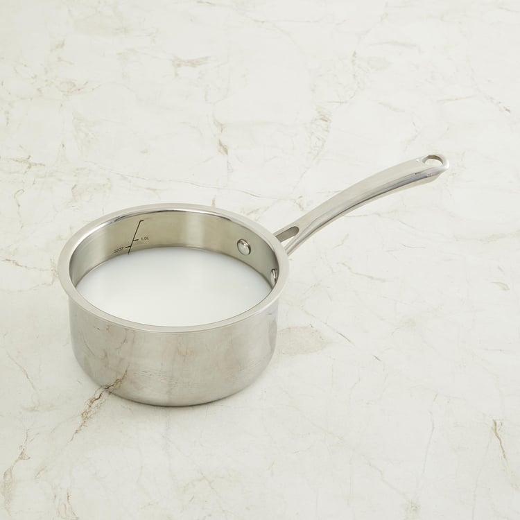 Chef Special Carin Silver Stainless Steel Induction Saucepan without Lid - 1.6l