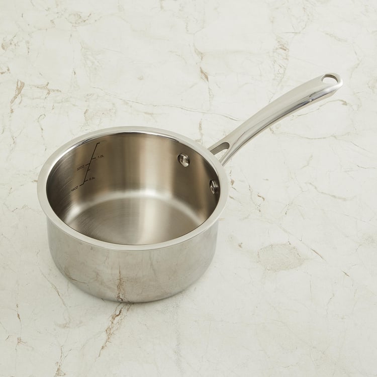 Chef Special Carin Silver Stainless Steel Induction Saucepan without Lid - 1.6l