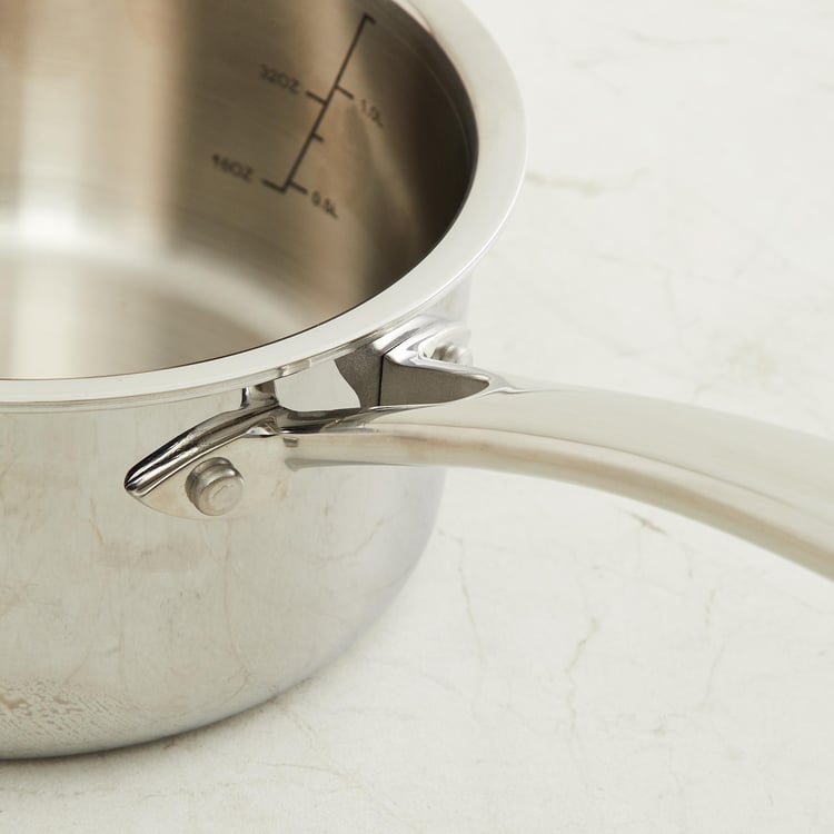 Chef Special Carin Silver Stainless Steel Induction Saucepan without Lid - 1.6l