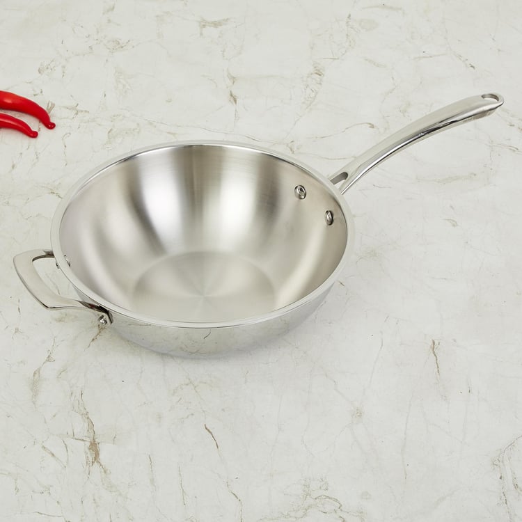 Chef Special Triply Stainless Steel Wok - 26cm