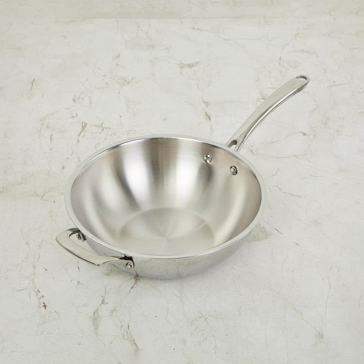 Chef Special Triply Stainless Steel Wok - 26cm