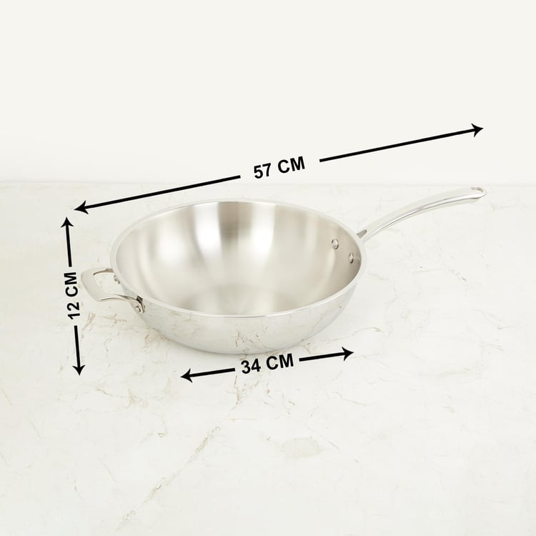 Chef Special Stainless Steel Wok - 34cm