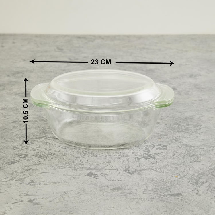 Bakers Pride Borosilicate Casserole with Lid - 1.5L