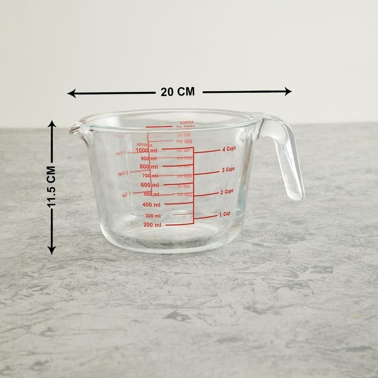 Bakers Pride Glass Measuring Jug - 1L