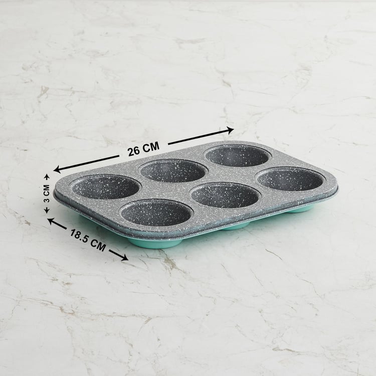 Bakers Pride Carbon Steel 6 Cups Muffin Pan