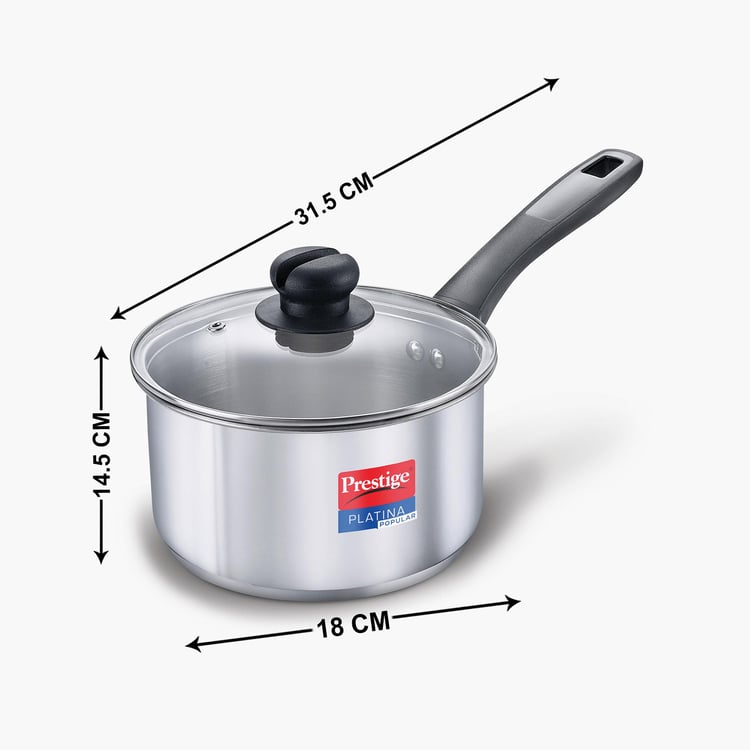 PRESTIGE Platina Pop Cookware Sauce Pan- 16 cm