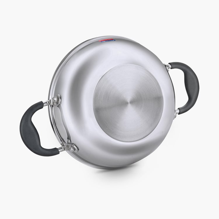 PRESTIGE Splendor Silver Triply Aluminium Cookware Kadhai With Lid