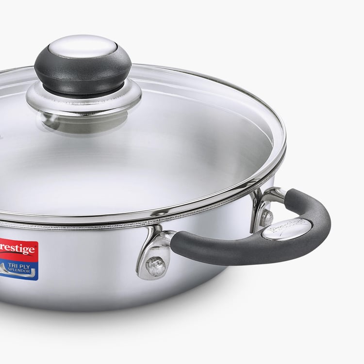 PRESTIGE Splendor Silver Triply Aluminium Cookware Kadhai With Lid