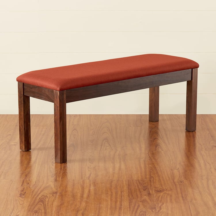 Veda Sheesham Wood Big Dining Bench - Rust