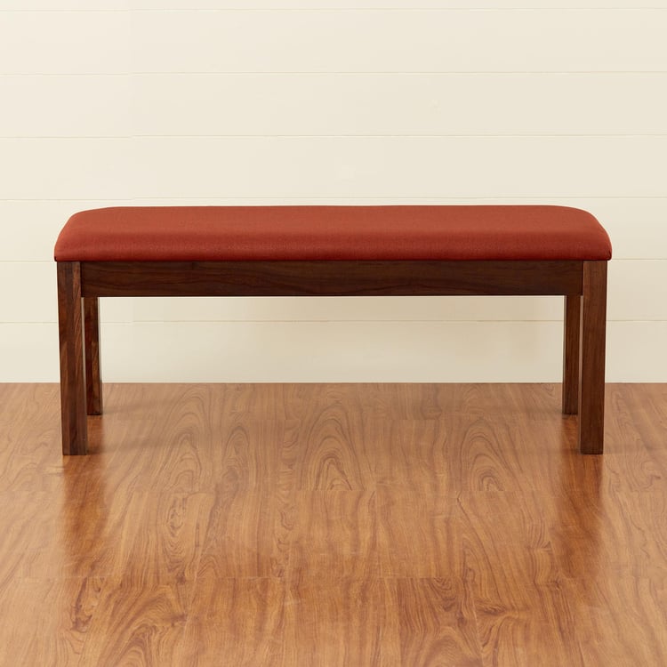 Veda Sheesham Wood Big Dining Bench - Rust