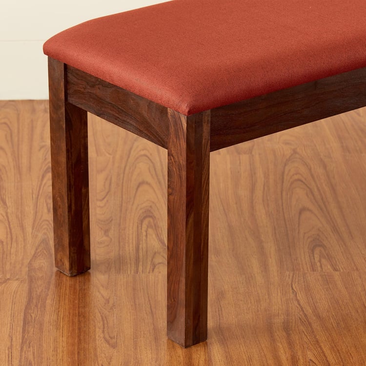 Veda Sheesham Wood Big Dining Bench - Rust