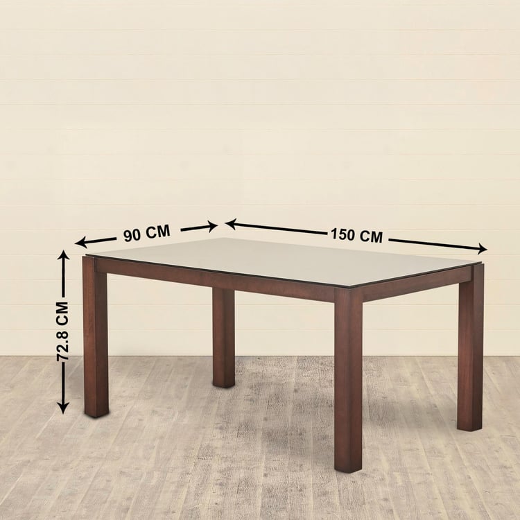 Spectra Beech Wood 6-Seater Dining Table - Brown
