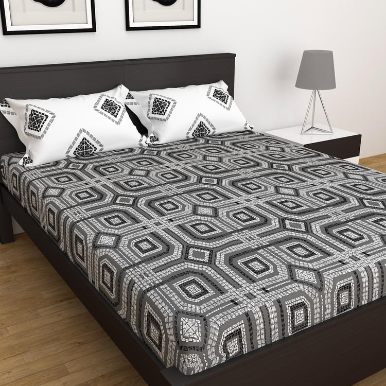 Everyday Essentials Printed 3-Pc. Double Bedsheet Set - 228 x 254 cm