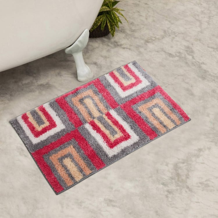 Grey Radiance Printed Bath Mat - 49 x 75 cm