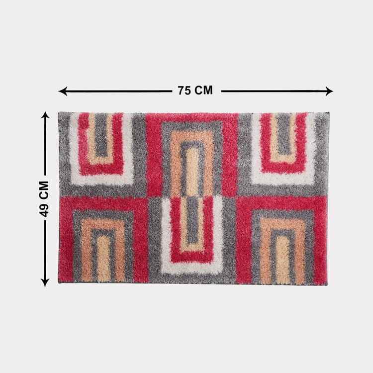 Grey Radiance Printed Bath Mat - 49 x 75 cm