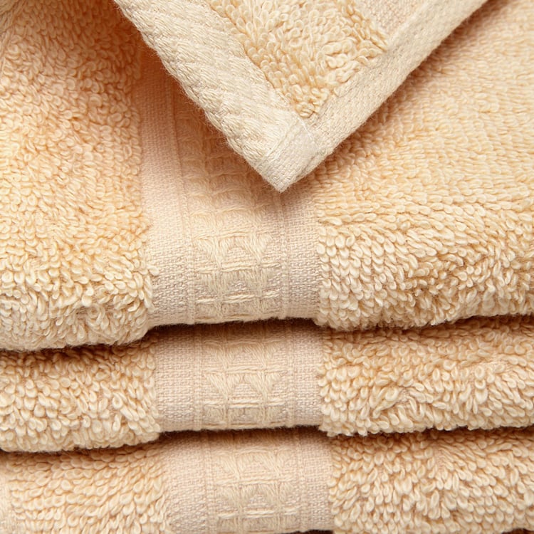 SPACES Organic Cotton Solid Hand Towels - Set of 4 Pcs- 30 x 30cm