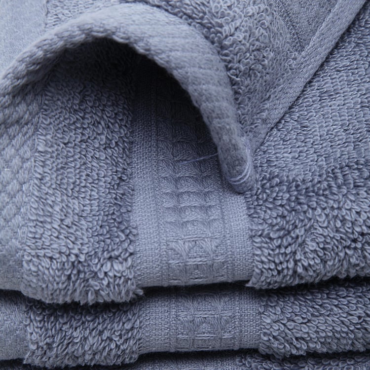 SPACES Organic Cotton Solid Face Towels - Set of 4- 30 x 30 cm