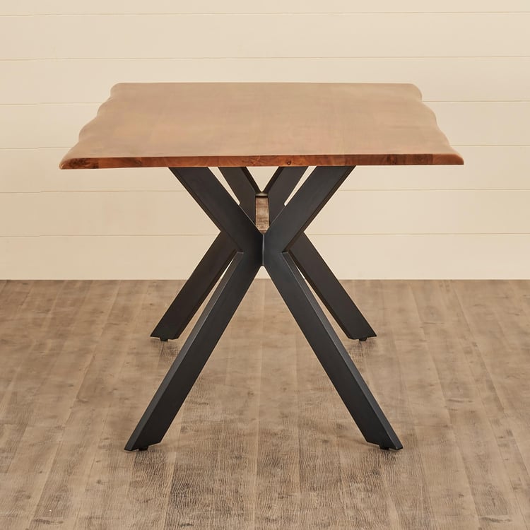 Nico Acacia Wood 6-Seater Dining Table - Brown