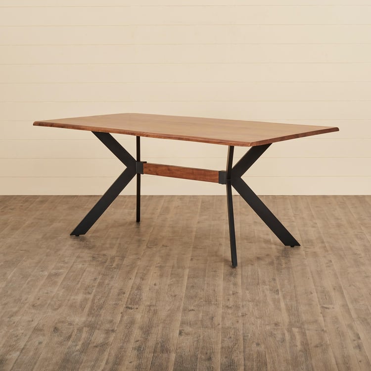 Nico Acacia Wood 6-Seater Dining Table - Brown