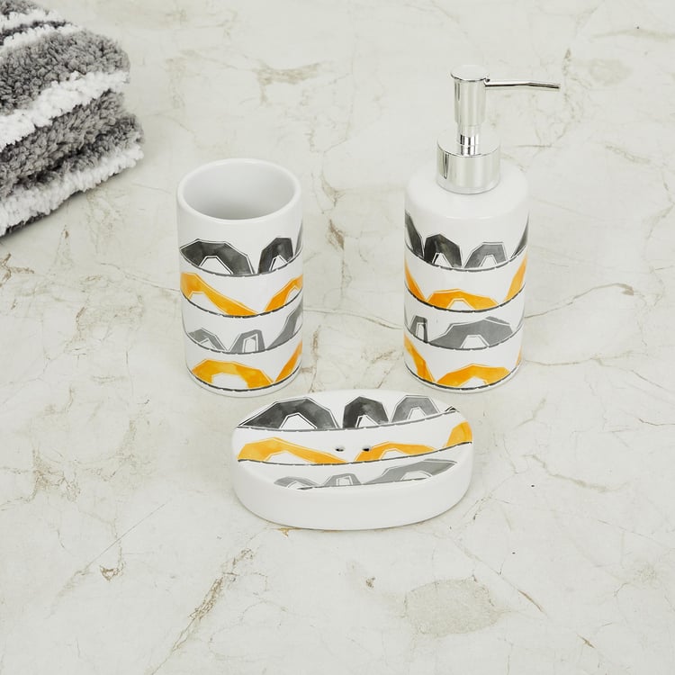 Everyday Essential Printed 3-Pc. Bathroom Accessories Set