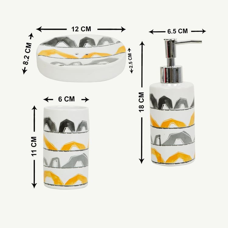Everyday Essential Printed 3-Pc. Bathroom Accessories Set