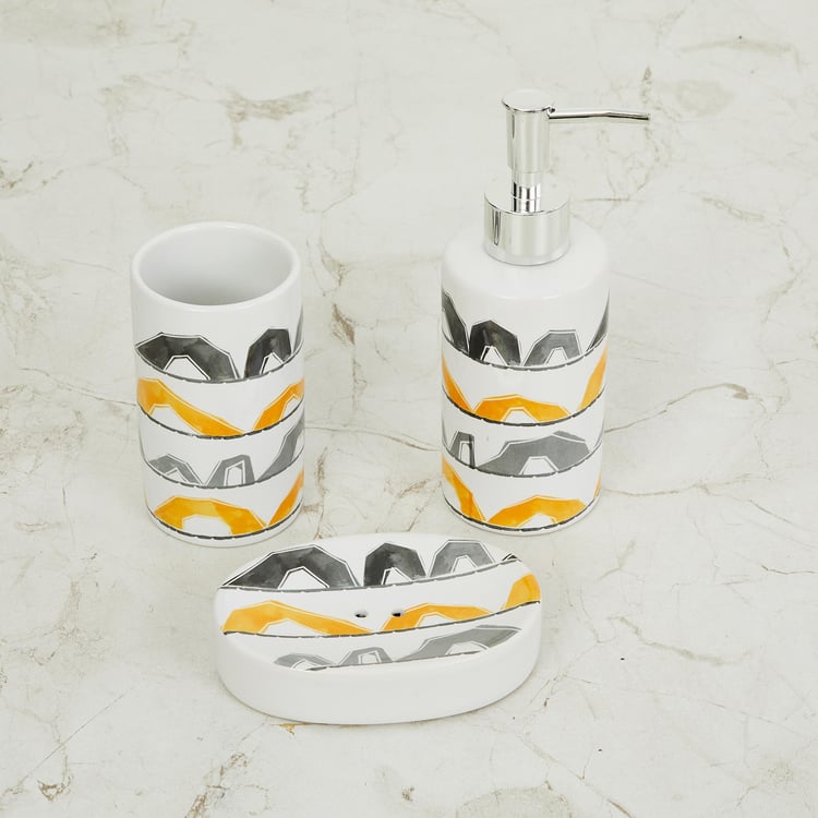 Everyday Essential Printed 3-Pc. Bathroom Accessories Set