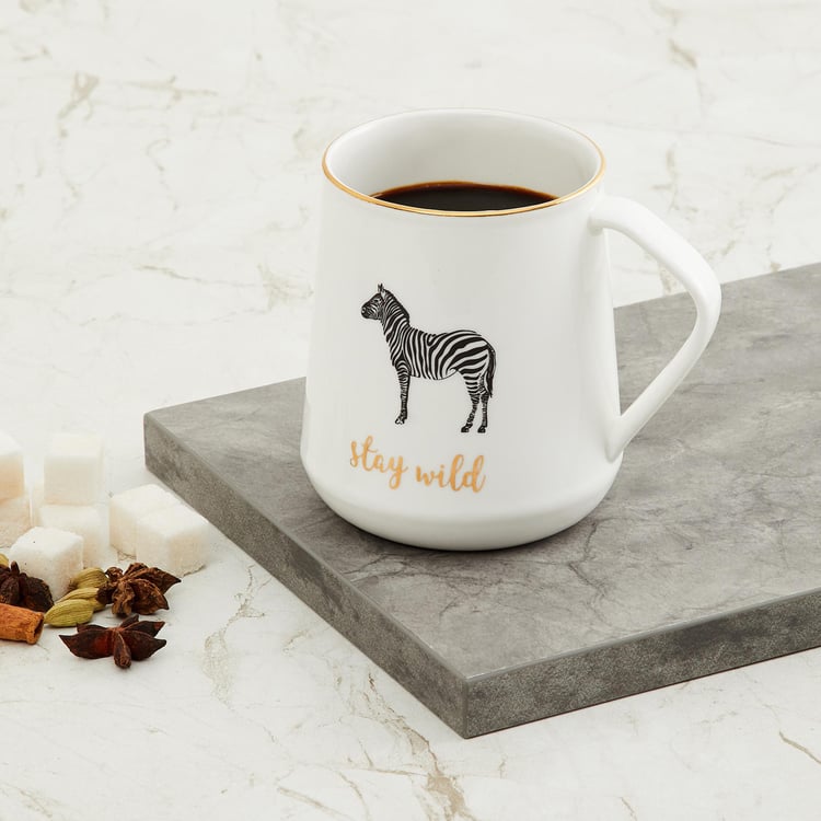 Into The Wild Printed Mug With Gold Decal - Stay Wild