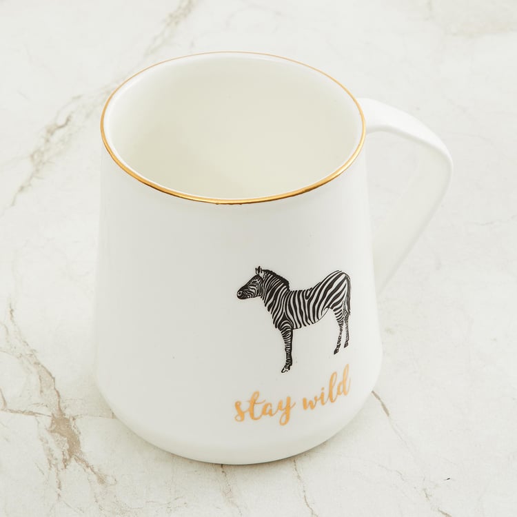 Into The Wild Printed Mug With Gold Decal - Stay Wild