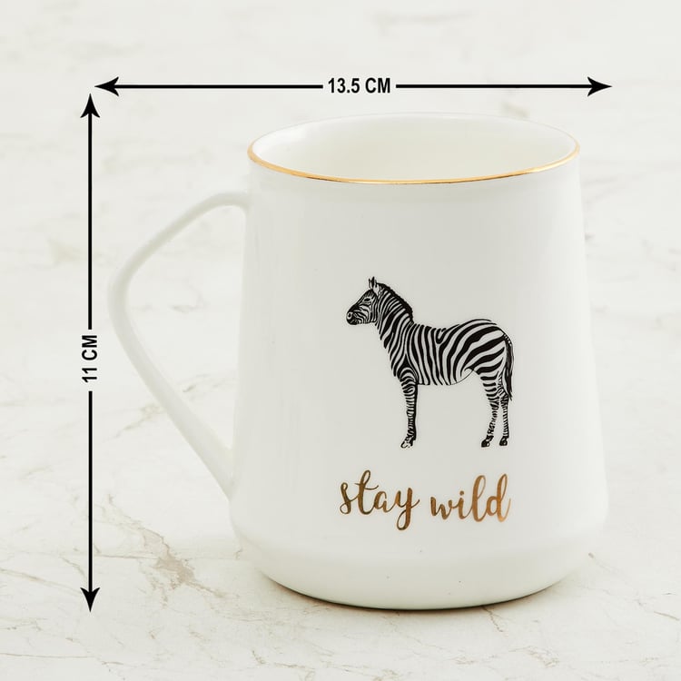 Into The Wild Printed Mug With Gold Decal - Stay Wild