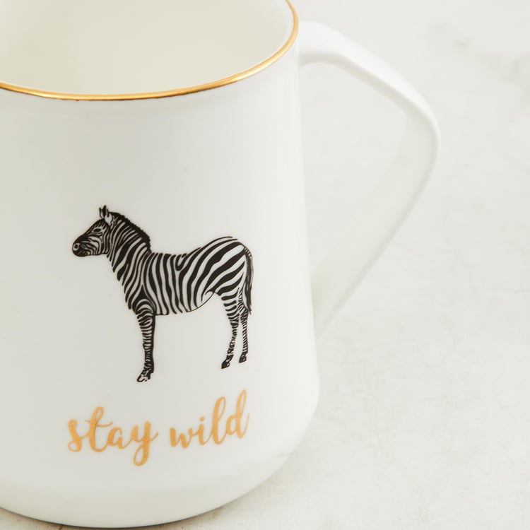 Into The Wild Printed Mug With Gold Decal - Stay Wild