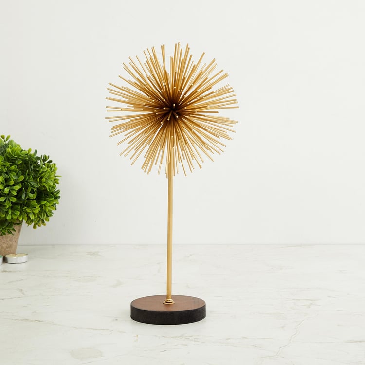 Leon Table Accent with Wood Base