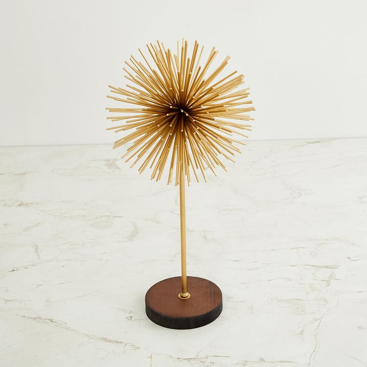 Leon Table Accent with Wood Base