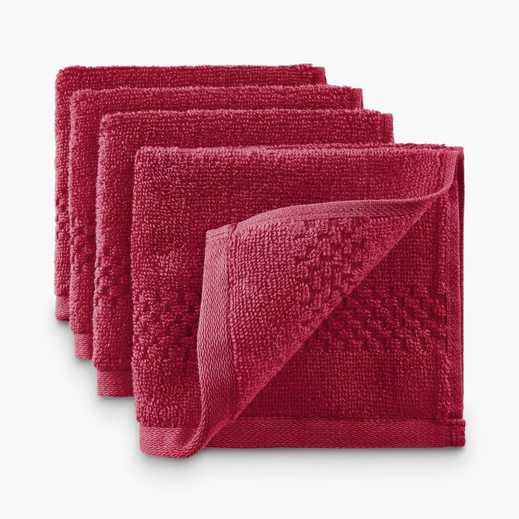 SPACES Swift Dry Solid Face Towel - Set of 4- 30 x 30 cm